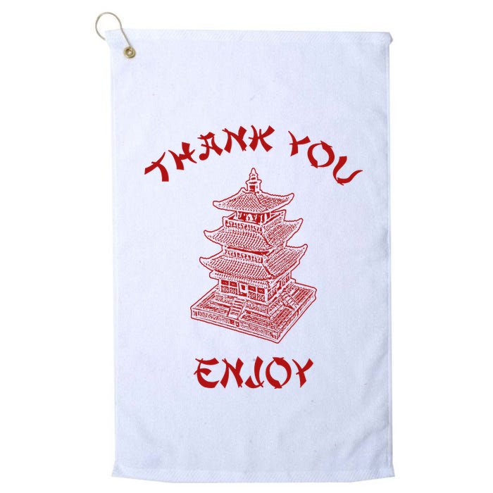 Chinese Takeout Food Thank You Box For Chef Asian Cuisine Golf Towel