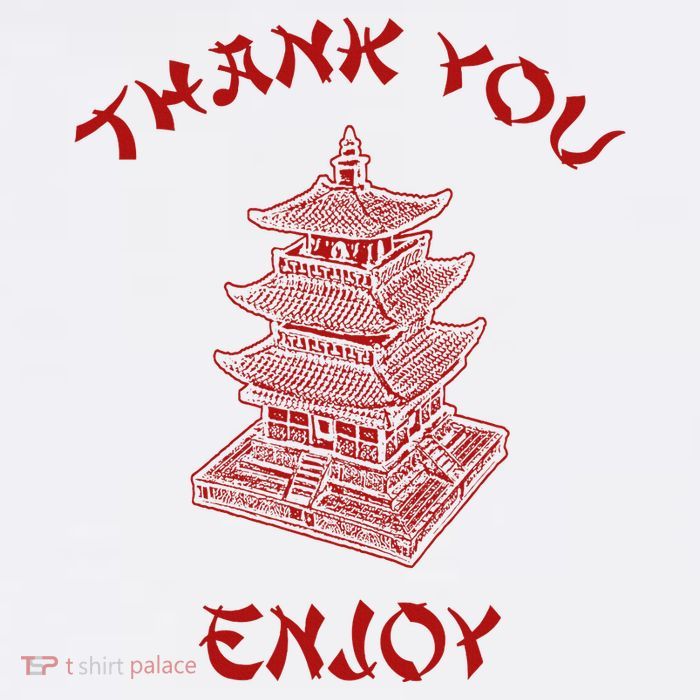 Chinese Takeout Food Thank You Box For Chef Asian Cuisine Womens T-Shirt