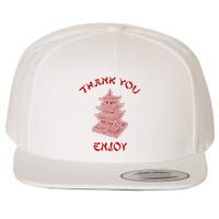 Chinese Takeout Food Thank You Box For Chef Asian Cuisine Wool Snapback Cap