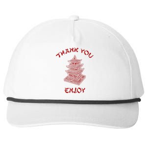 Chinese Takeout Food Thank You Box For Chef Asian Cuisine Snapback Five-Panel Rope Hat