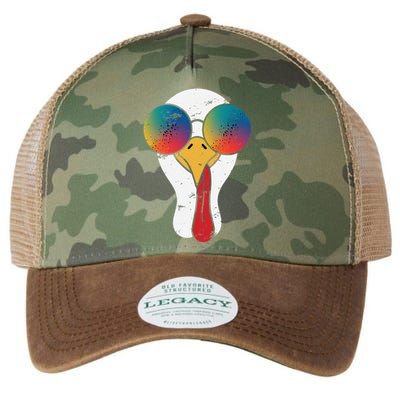 Cool Turkey Face Graphic Sunglasses Thanksgiving Legacy Tie Dye Trucker Hat