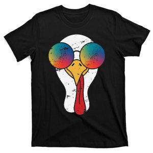 Cool Turkey Face Graphic Sunglasses Thanksgiving T-Shirt