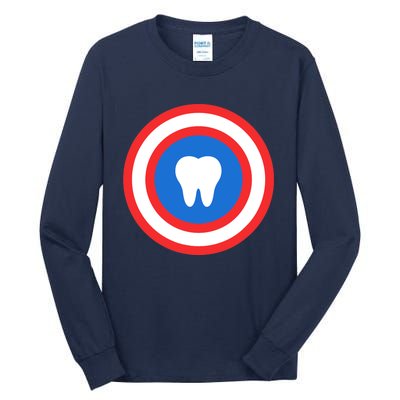 Captain Tooth Funny Dentistry Dentist Tall Long Sleeve T-Shirt