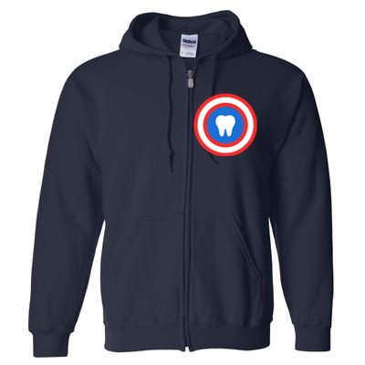 Captain Tooth Funny Dentistry Dentist Full Zip Hoodie