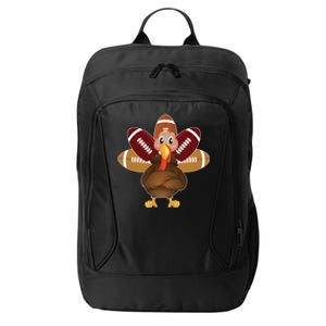 Cool Thanksgiving Football Gobble Player Turkey Meaningful Gift City Backpack