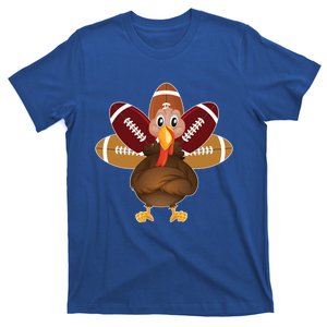 Cool Thanksgiving Football Gobble Player Turkey Meaningful Gift T-Shirt