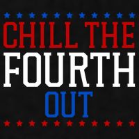 Chill The Fourth Out Funny 4th Of July Ladies PosiCharge Tri-Blend Wicking Tank
