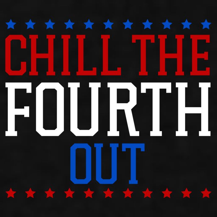 Chill The Fourth Out Funny 4th Of July Ladies PosiCharge Tri-Blend Wicking Tank