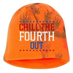 Chill The Fourth Out Funny 4th Of July Kati - Camo Knit Beanie