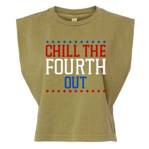 Chill The Fourth Out Funny 4th Of July Garment-Dyed Women's Muscle Tee