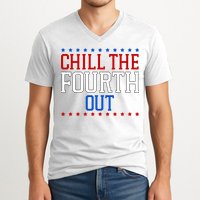 Chill The Fourth Out Funny 4th Of July V-Neck T-Shirt