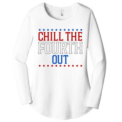 Chill The Fourth Out Funny 4th Of July Women's Perfect Tri Tunic Long Sleeve Shirt