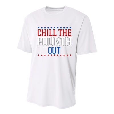 Chill The Fourth Out Funny 4th Of July Youth Performance Sprint T-Shirt