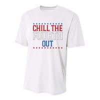 Chill The Fourth Out Funny 4th Of July Youth Performance Sprint T-Shirt