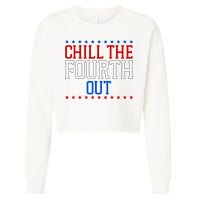 Chill The Fourth Out Funny 4th Of July Cropped Pullover Crew