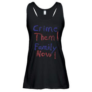 Crime Them! Family Now! Funny Biden Political Woke Meme Ladies Essential Flowy Tank