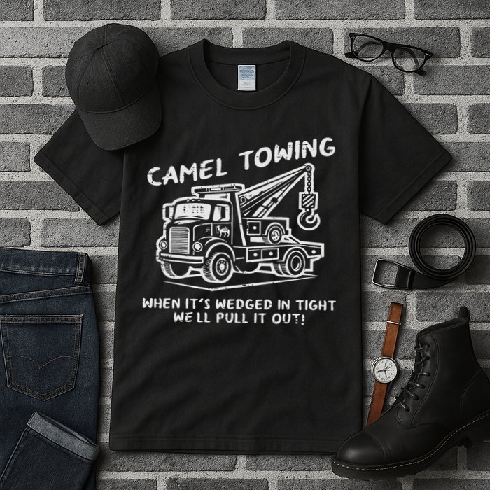 Camel Towing Funny Inappropriate Cringe Adult Humor Joke Tall T-Shirt