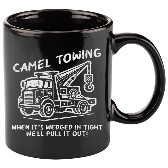 Camel Towing Funny Inappropriate Cringe Adult Humor Joke 11oz C Handle Ceramic Mug