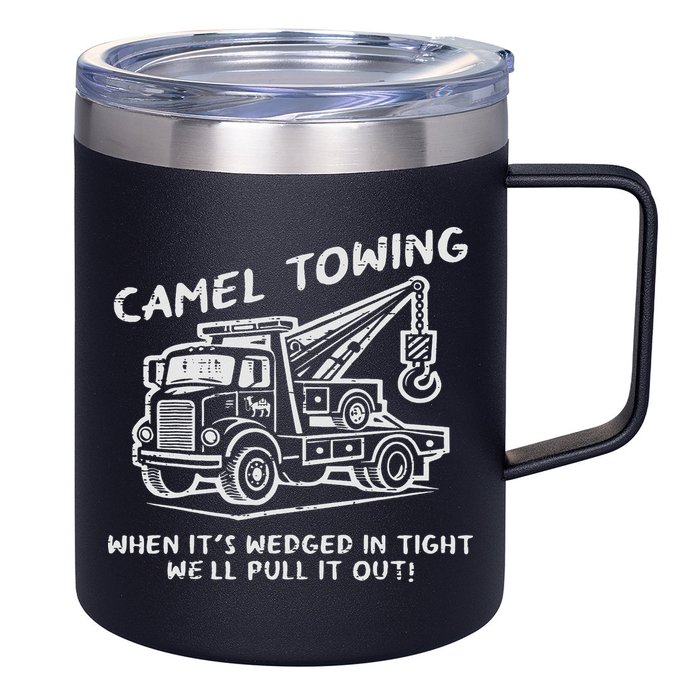 Camel Towing Funny Inappropriate Cringe Adult Humor Joke 12oz Stainless Steel Coffee Mug