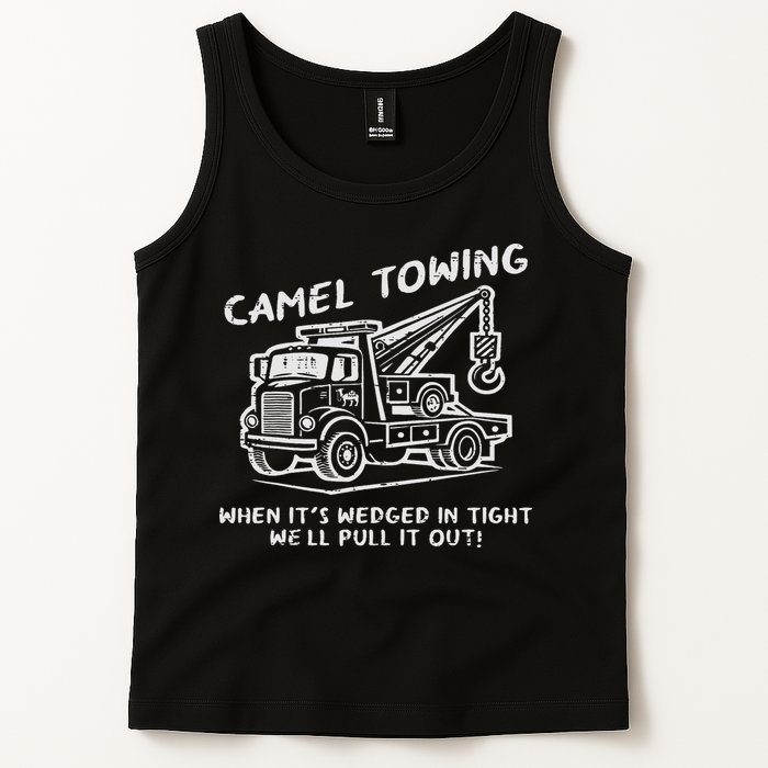 Camel Towing Funny Inappropriate Cringe Adult Humor Joke Tank Top