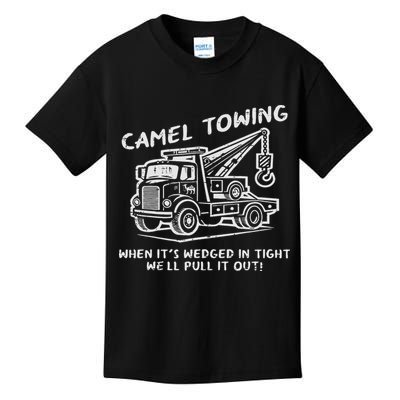 Camel Towing Funny Inappropriate Cringe Adult Humor Joke Kids T-Shirt