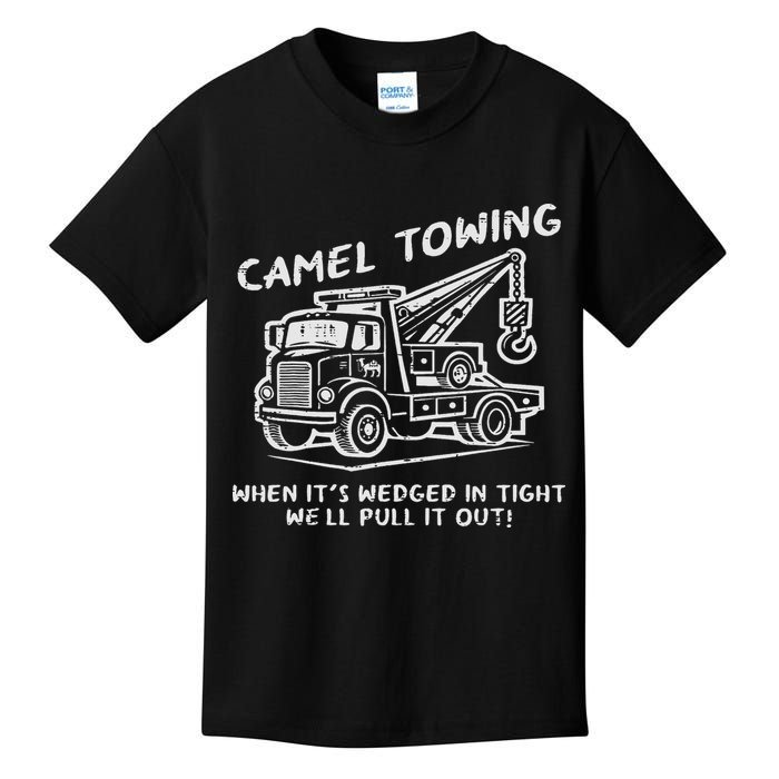 Camel Towing Funny Inappropriate Cringe Adult Humor Joke Kids T-Shirt