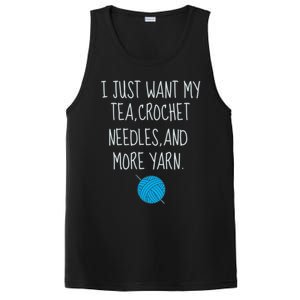 Crochet Tea Funny Grandma Mom Crocheting Yarn Lover Gift PosiCharge Competitor Tank