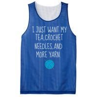 Crochet Tea Funny Grandma Mom Crocheting Yarn Lover Gift Mesh Reversible Basketball Jersey Tank