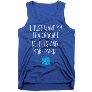 Crochet Tea Funny Grandma Mom Crocheting Yarn Lover Gift Tank Top