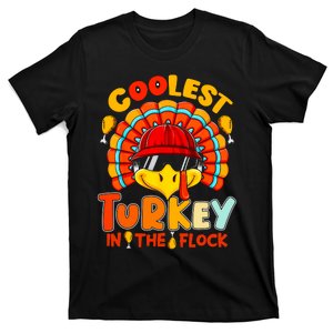 Coolest Turkey Flock Cute Thanksgiving Kids Boys Girls Gift T-Shirt