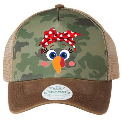 Cute Turkey Face Leopard Headband Funny Thanksgiving Autumn Legacy Tie Dye Trucker Hat