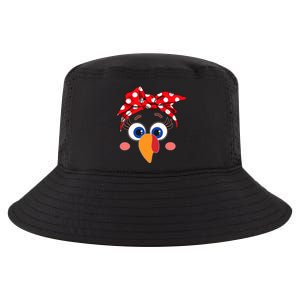 Cute Turkey Face Leopard Headband Funny Thanksgiving Autumn Cool Comfort Performance Bucket Hat