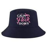 Calm The Flock Down Funny Pink Flamingo Bird Lovers Summer Cool Comfort Performance Bucket Hat