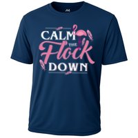 Calm The Flock Down Funny Pink Flamingo Bird Lovers Summer Performance Shirt