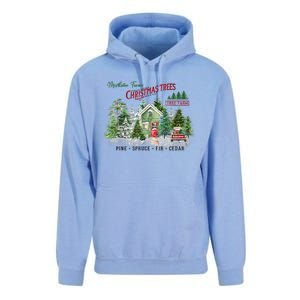 Christmas Tree Farm Fresh Pine Spruce Fir Cedar Gift Unisex Surf Hoodie