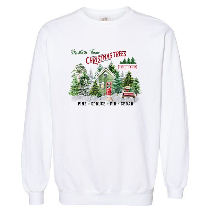 Christmas Tree Farm Fresh Pine Spruce Fir Cedar Gift Garment-Dyed Sweatshirt