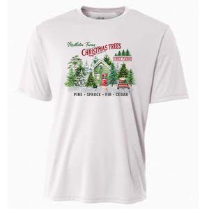 Christmas Tree Farm Fresh Pine Spruce Fir Cedar Gift Cooling Performance Crew T-Shirt