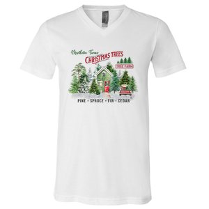 Christmas Tree Farm Fresh Pine Spruce Fir Cedar Gift V-Neck T-Shirt