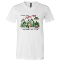 Christmas Tree Farm Fresh Pine Spruce Fir Cedar Gift V-Neck T-Shirt