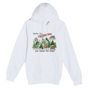 Christmas Tree Farm Fresh Pine Spruce Fir Cedar Gift Premium Pullover Hoodie