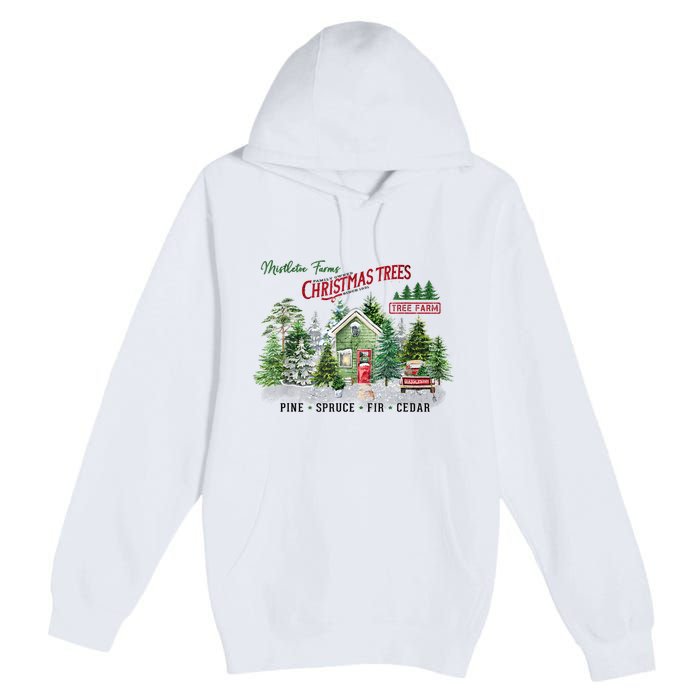 Christmas Tree Farm Fresh Pine Spruce Fir Cedar Gift Premium Pullover Hoodie