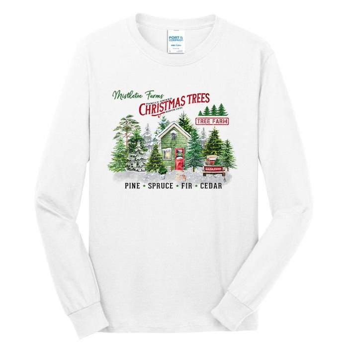 Christmas Tree Farm Fresh Pine Spruce Fir Cedar Gift Tall Long Sleeve T-Shirt