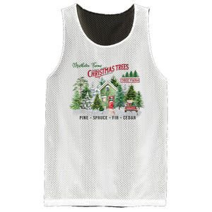 Christmas Tree Farm Fresh Pine Spruce Fir Cedar Gift Mesh Reversible Basketball Jersey Tank