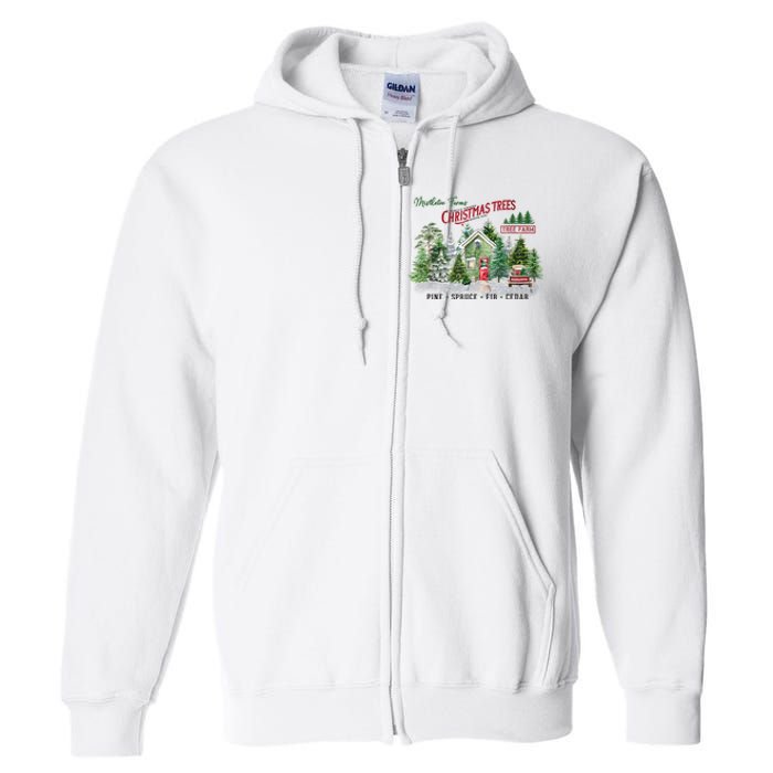 Christmas Tree Farm Fresh Pine Spruce Fir Cedar Gift Full Zip Hoodie