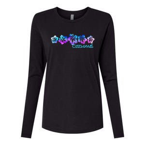 Cozumel Tropical Flower Giftgiftvacation Beach Cute Gift Womens Cotton Relaxed Long Sleeve T-Shirt