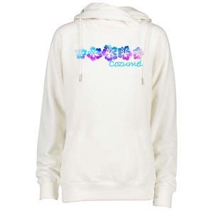 Cozumel Tropical Flower Giftgiftvacation Beach Cute Gift Womens Funnel Neck Pullover Hood