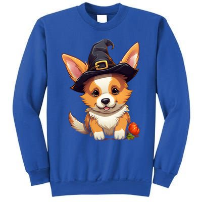 Cute Thanksgiving Fall Witches Hat Pilgrim Halloween Corgi Gift Sweatshirt