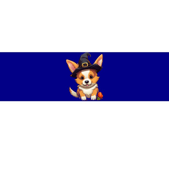 Cute Thanksgiving Fall Witches Hat Pilgrim Halloween Corgi Gift Bumper Sticker