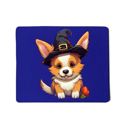 Cute Thanksgiving Fall Witches Hat Pilgrim Halloween Corgi Gift Mousepad