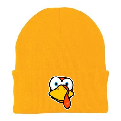 Cute Turkey Face Thanksgiving Costume Gift Knit Cap Winter Beanie